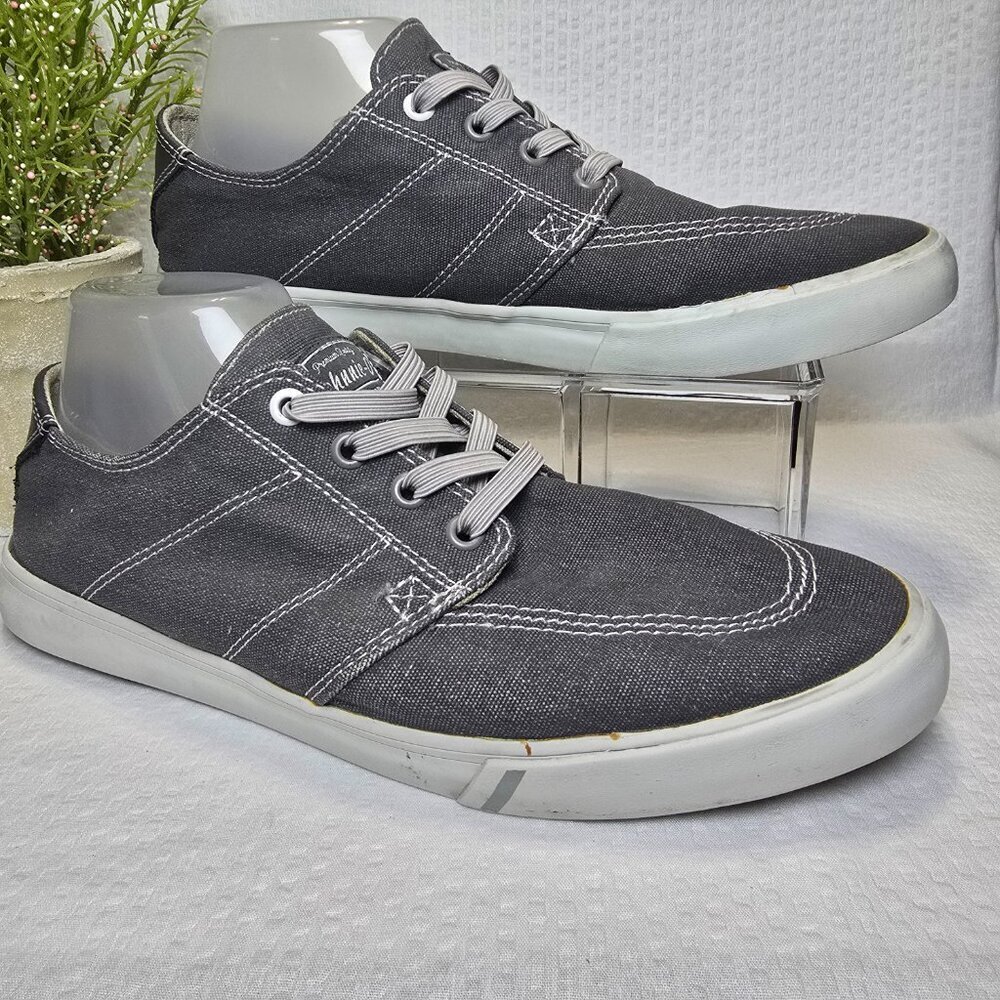 JOHNNY O'S SANTA CRUZ GRAY CANVAS LOAFER GOLF BEACH FISHING DECK SHOES MENS 9